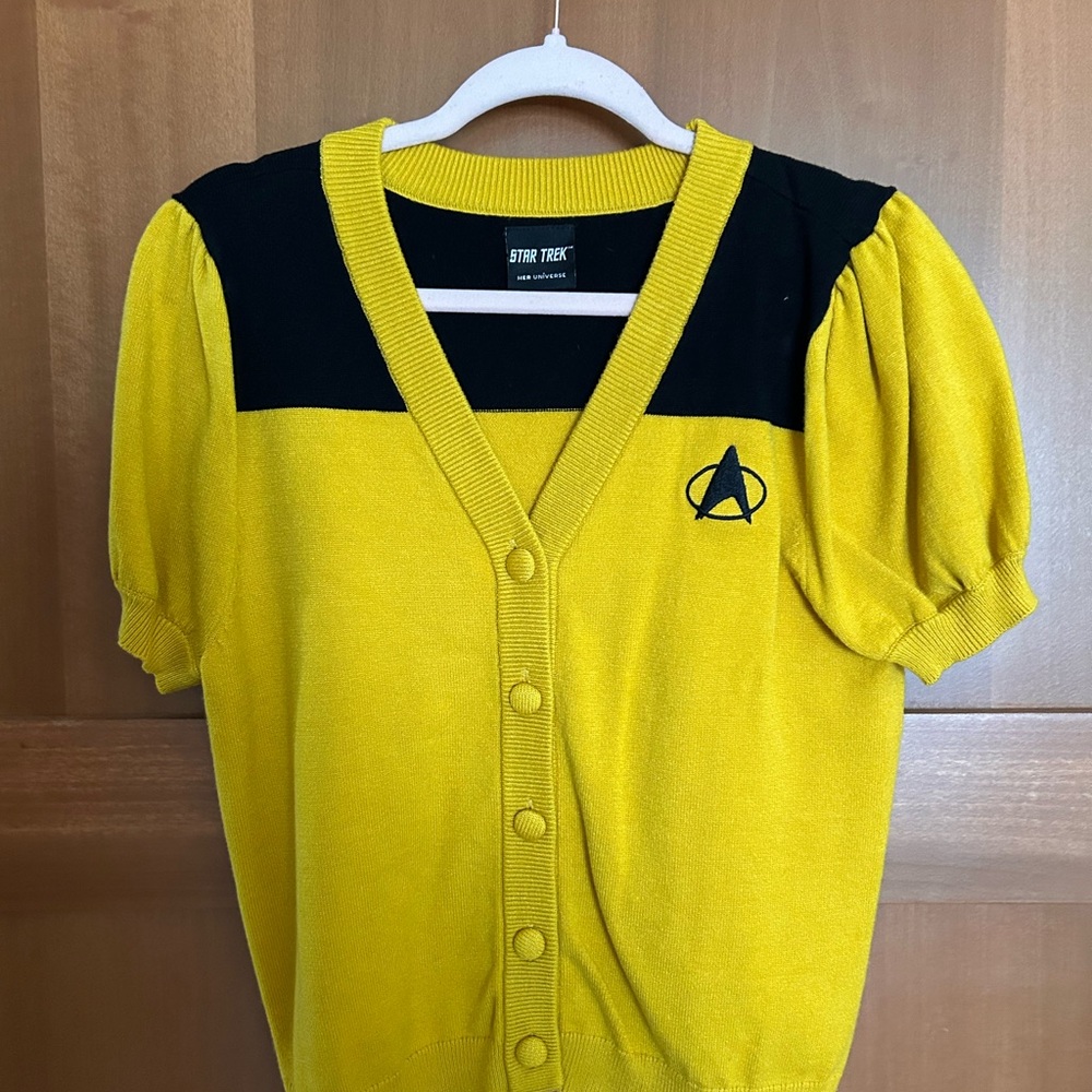 Her Universe Star Trek Inspired Yellow and Black Sweater